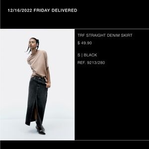 Zara maxi denim skirt. Never worn. Size S